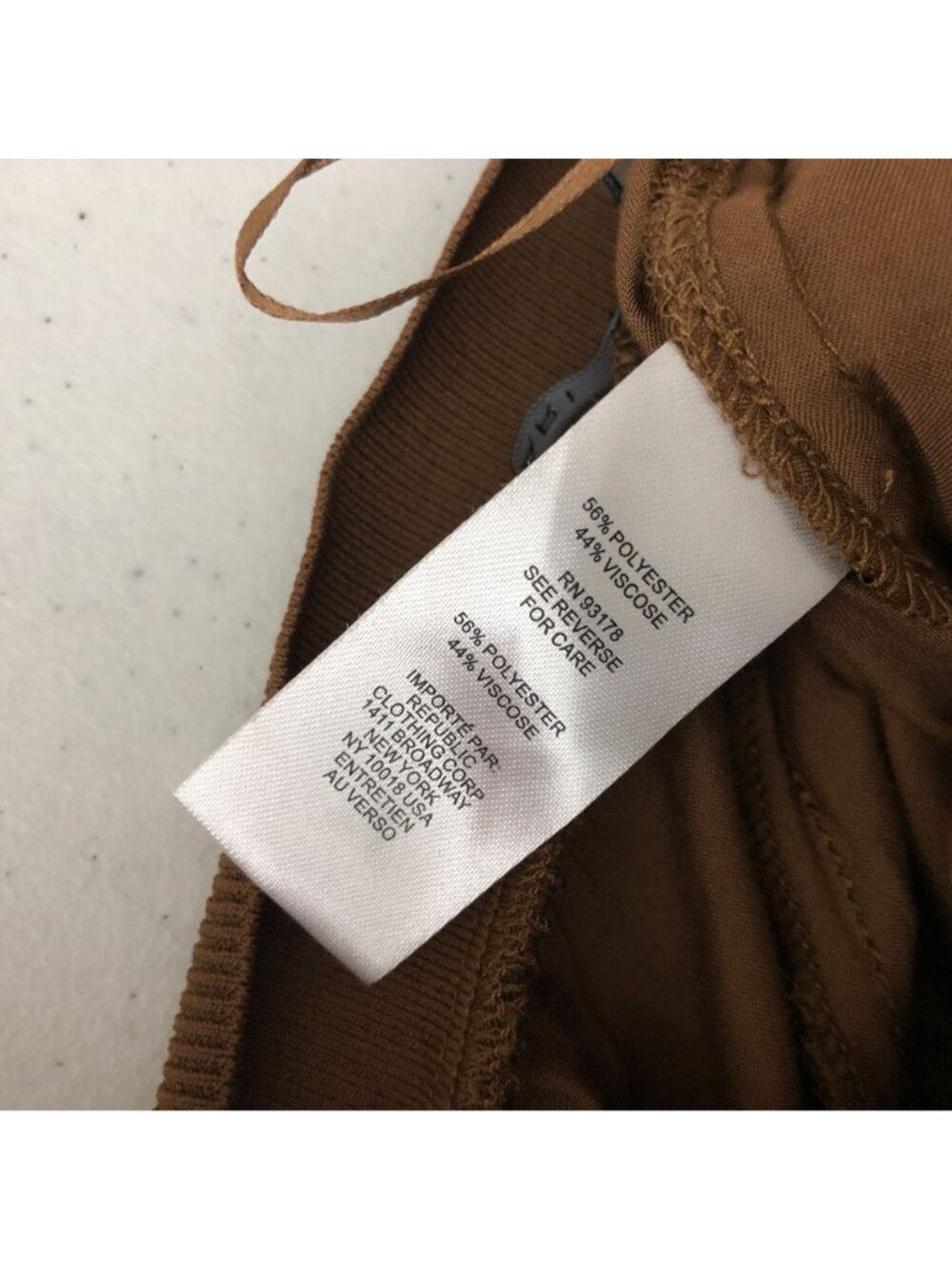 T Tahari Womens Pants Pull On Wide Leg Satin Brown Pockets S - Picture 6 of 6
